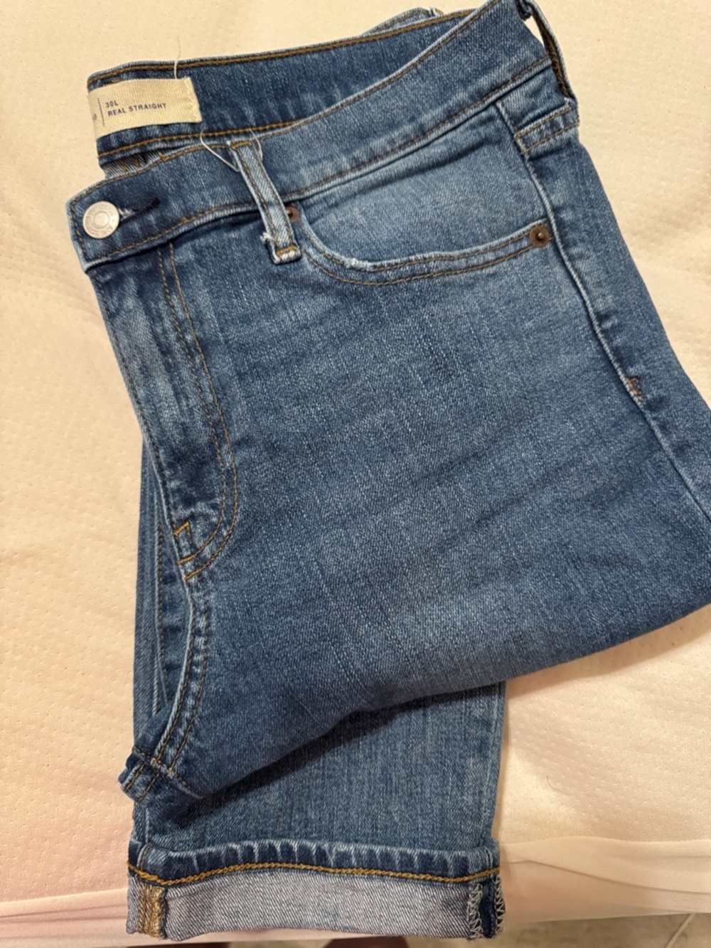 GAP Women's Medium Blue Straight-Leg Jeans